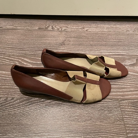 Franco Sarto Strap Sandals Leather Vintage Low Heel - Picture 2 of 7